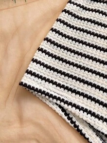 Soleia Bộ đồ 2 mảnh dành cho nữ mùa hè, gồm áo hai dây kẻ sọc và quần short. - Nhiều màu - Xem 4