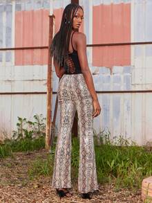 NYA SZN 蛇纹高腰喇叭裤 - 彩色 - 查看 7