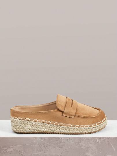 Styleloop Women's Thick Sole Hemp Rope Fashion Vacation Round Toe Buckle Shoes