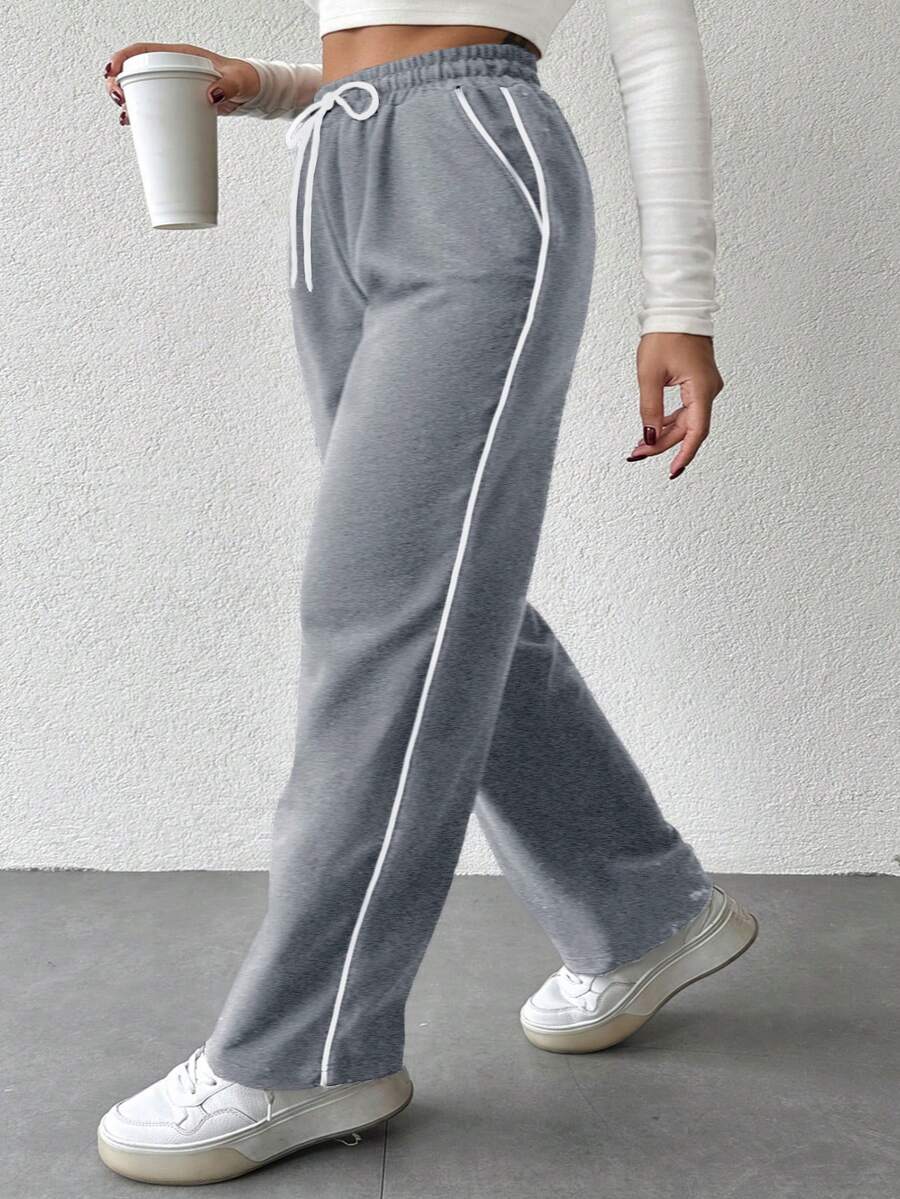 EURMUSE Drawstring Waist Sweatpants, Casual And Stylish For Everyday Wear - Grey - View 1