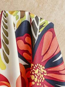 Soleia Bộ đồ hè cho nữ, kiểu dáng thường ngày, thích hợp đi nghỉ mát, áo sơ mi buộc dây phía trước, tay loe, cổ tay bèo nhún, họa tiết da báo. - Nhiều màu - Xem 6