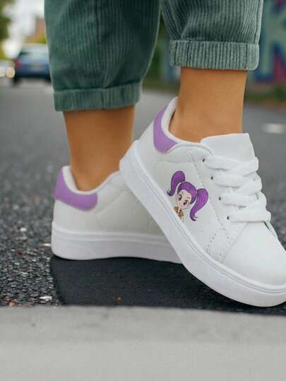 Zapatos Deportivos con Estampado pop en tono Sólido Comodos y suaves Para Todas las Temporadas - Estilo Casual Para Niños Unisex Zapato Escolar o De Campo