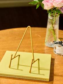Cirelle Triangular Metal Display Stand - Geometric Iron Shelf For Home Decor & Organizing Small Items - Multicolor - View 2
