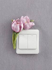 Cirelle Miếng dán công tắc điện hình hoa 3D bằng nhựa - Vỏ trang trí sáng tạo cho ổ cắm điện, trang trí tường và che giấu trong phòng khách, phòng ngủ. - Nhiều màu - Xem 3