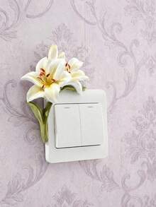 Cirelle Miếng dán trang trí ổ cắm điện hình hoa 3D bằng nhựa - Trang trí tường sáng tạo cho phòng khách và phòng ngủ. - Nhiều màu - Xem 7