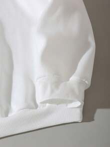 Sudadera con capucha para hombres con estampado, paquete de una pieza, tela de poliéster, corte cómodo, ideal para otoño e invierno. - Blanco - Ver 3