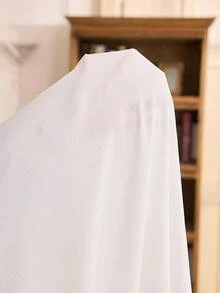 SHEIN Palace Style Double-Layer Lace Trim Collar Cinched Waist Long Sleeve Robe + Camisole Plus Size Pajama Set - White - View 7