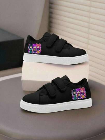 1 par de zapatillas casuales blancas de moda, ideales para la escuela y actividades al aire libre - Diseño unisex, sin cordones, flexibles y cómodas