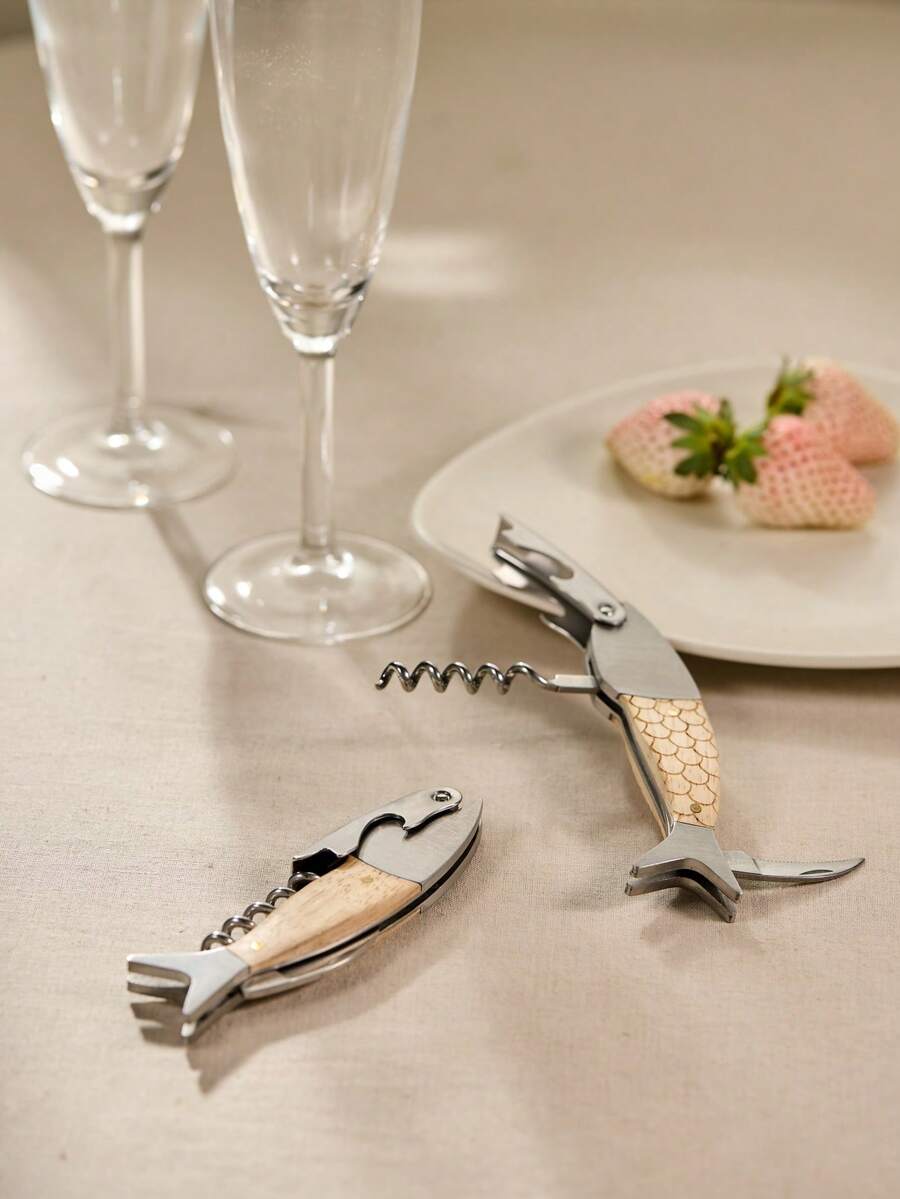 Cirelle 鱼形开瓶器 | 创意开瓶器，送给葡萄酒和啤酒爱好者的礼物，独特的厨房和酒吧工具 - 彩色 - 查看 1