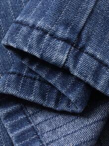 Livesso Women's Striped Jacquard Loose Casual Jeans With Street Style - Blue - View 3