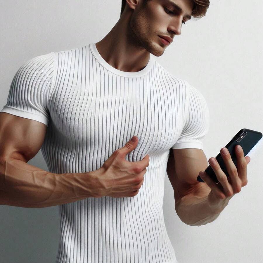 MIL200FIT Men T-Shirts - White - View 1