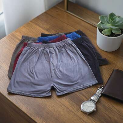 3 pz de Calzoncillo Boxer Flojo Holgado con abertura para Hombre talla Grande