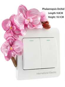 Cirelle Miếng dán công tắc điện hình hoa 3D bằng nhựa - Vỏ trang trí sáng tạo cho ổ cắm điện, trang trí tường và che giấu trong phòng khách, phòng ngủ. - Nhiều màu - Xem 6