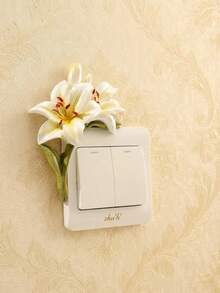 Cirelle Miếng dán trang trí ổ cắm điện hình hoa 3D bằng nhựa - Trang trí tường sáng tạo cho phòng khách và phòng ngủ. - Nhiều màu - Xem 5