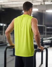 Playera Reebok Original Tipo Resaque Amarilla | Cómoda, Deportiva y Casual - Amarillo - Ver 3