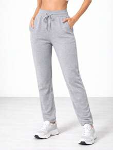 Nes Sport Straight Cut Ladies Sport Joggers - 淺灰色 - 查看 1