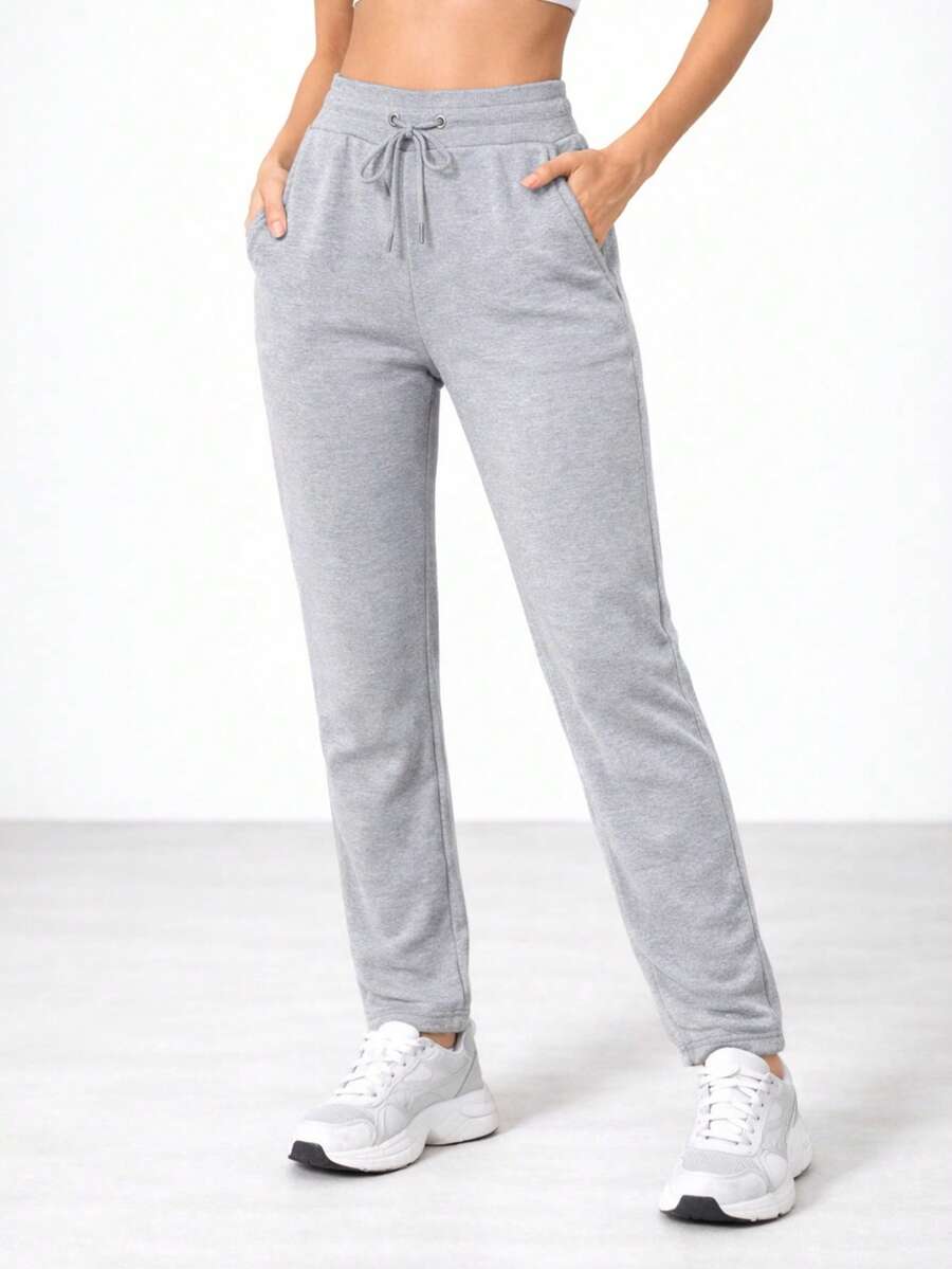 Nes Sport Straight Cut Ladies Sport Joggers - 淺灰色 - 查看 1