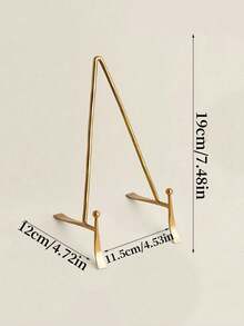 Cirelle Triangular Metal Display Stand - Geometric Iron Shelf For Home Decor & Organizing Small Items - Multicolor - View 6
