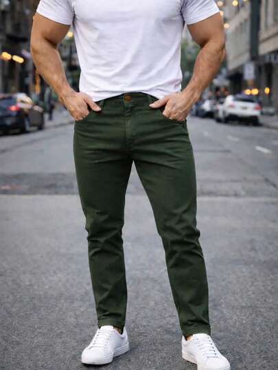 Pantalón de Gabardina para Caballero Slim Fit