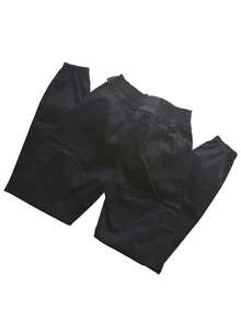 Gabardine Cargo Jogger Pants - Black - View 6