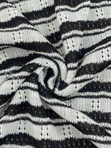 Easowa 女士圆领修身罗纹T恤，纹理面料，休闲优雅，适合外出和居家穿着 - 彩色 - 查看 7