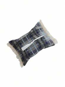 Cirelle Hộp đựng khăn giấy viền tua rua kẻ caro, hộp đựng khăn giấy bằng vải trang trí với thiết kế dệt cổ điển, hộp đựng khăn giấy hình chữ nhật thời trang cho bàn trang điểm, bàn cà phê, bàn làm việc văn phòng và nội thất xe hơi, món quà tân gia, sinh nhật và quà tặng chủ nhà hoàn hảo cho bạn bè, gia đình, những người đam mê trang trí nhà cửa và những người yêu thích phong cách tối giản, mùa xuân đến mùa hè. - Hộp khăn giấy - Xem 12