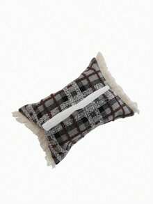 Cirelle Hộp đựng khăn giấy viền tua rua kẻ caro, hộp đựng khăn giấy bằng vải trang trí với thiết kế dệt cổ điển, hộp đựng khăn giấy hình chữ nhật thời trang cho bàn trang điểm, bàn cà phê, bàn làm việc văn phòng và nội thất xe hơi, món quà tân gia, sinh nhật và quà tặng chủ nhà hoàn hảo cho bạn bè, gia đình, những người đam mê trang trí nhà cửa và những người yêu thích phong cách tối giản, mùa xuân đến mùa hè. - Hộp khăn giấy - Xem 13