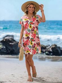 Sylviya 女士休闲V领度假印花连衣裙 女士度假连衣裙 夏威夷连衣裙 女士夏季休闲连衣裙 休闲沙滩连衣裙 短袖夏季连衣裙 女士夏季连衣裙 女士夏季服装 女士沙滩连衣裙套装 女士热带度假服装 女士休闲连衣裙 热带印花连衣裙 沙滩罩衫连衣裙 女士夏季休闲连衣裙 - 彩色 - 查看 4