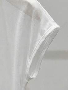 Franclia Women's White Knit Mesh Sheer Elastic Casual Elegant Blouse Top - White - View 4