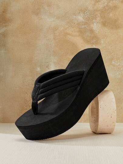 Solezae Sandal đế xuồng thời trang thoải mái dành cho nữ, có đệm EVA, chống thấm nước, kiểu xỏ ngón.