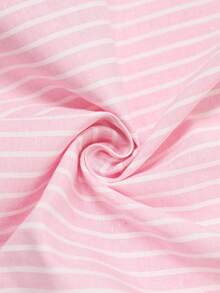 Resyla Women's Casual Commuter Striped Ruched Skirt - Pink - View 5
