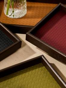 Cirelle Texture Decorative Trays, Wooden Rectangular Jewelry Storage Boxes And Dressing Table Trays, Multi-Color Storage Boxes For Keys, Cosmetics, Candles And Table Decorations, Are Very Suitable For Use In Bathrooms, Wardrobes, Coffee Tables And Entrances. - Desktop storage tray - View 4