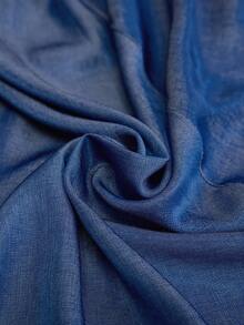 CLARA VERO Denim Ruffle Hem Button Front Vest And Maxi Skirt Set, Slim Fit, Perfect For Street Style, Weekend Brunch, Or Casual Summer Events, Made Of Soft Non-Elastic 100% Polyester Fabric - Dark Wash - View 4