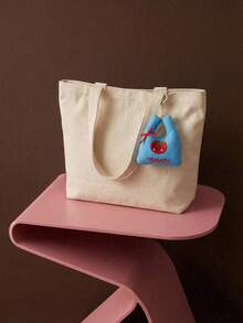 Joivida 1个可爱购物袋钥匙扣，多功能背包挂饰，钥匙链装饰，娃娃吊坠 - 彩色 - 查看 2