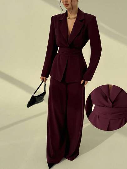 Aloruh Kadın Şık İş Elbisesi, Ceket ve Pantolon Takımı