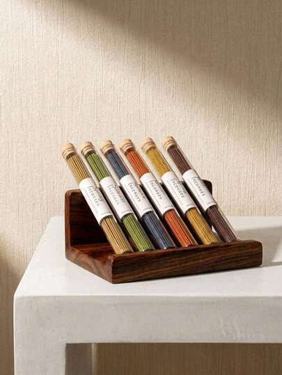 Cirelle 35개 천연 향 스틱 선물 세트 - 스트레스 해소, 명상 요가를 위한 편안한 아로마테라피, 라마단, 발렌타인데이, 새해를 위한 완벽한 선물(노랑/파랑/초록/주황/짙은 갈색)