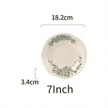 Cirelle Đĩa gốm chịu nhiệt cao SOLECASA, Đĩa tráng miệng, Đĩa salad, Đĩa mì ống, Đĩa khai vị, Đĩa ăn trưa, Đĩa ăn tối, Dễ vệ sinh, Thích hợp cho lò vi sóng, máy rửa chén, lò nướng - Màu vàng kem - Xem 7