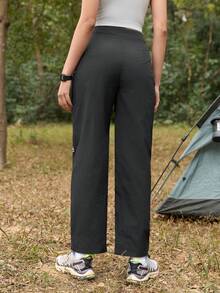 In My Nature 女士多功能纯色高腰户外徒步裤 女士徒步裤 旅行裤 女士徒步裤 女士健行裤 女士户外裤 女士户外裤 - 黑色 - 查看 7