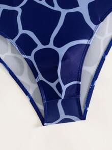 ZELFYO 男士度假沙滩全印花泳裤 - 藍色 - 查看 5