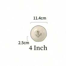 Cirelle Đĩa gốm chịu nhiệt cao SOLECASA, Đĩa tráng miệng, Đĩa salad, Đĩa mì ống, Đĩa khai vị, Đĩa ăn trưa, Đĩa ăn tối, Dễ vệ sinh, Thích hợp cho lò vi sóng, máy rửa chén, lò nướng - Màu vàng kem - Xem 9