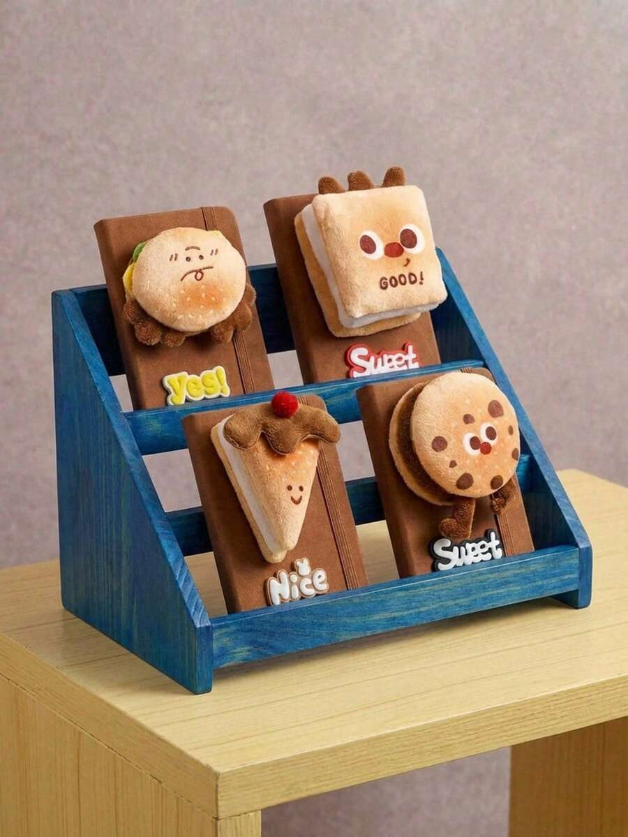 Joivida 可爱卡通食物造型挂式笔记本 - 卡哇伊口袋日记本，旅行配件，迷你便签本，女士礼物，美观日记本，可爱文具 - 彩色 - 查看 1