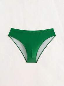 ZELFYO 男士纯色简约日常泳裤 绿色泳裤 男士比基尼泳衣 男士泳裤 男士泳装 - 綠色 - 查看 2