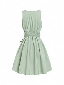 Elenzga Vestido elegante sin mangas para uso diario en verano para mujer - verde menta - Ver 4