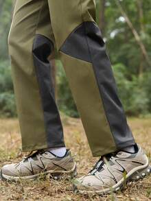 SHEIN In My Nature Women's Zipper Pocket Straight Loose Outdoor Pants - Army Green - View 7