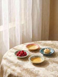 Cirelle 1个陶瓷酱料碟，小巧风味碟，餐厅蘸酱调味碟，火锅家用碟，撞色不规则碟，陶瓷窑烧酱料碟，精致餐具，适合派对和聚会，实用生日礼物，适合圣诞节、万圣节、母亲节、情人节、新年礼物。 - 彩色 - 查看 1