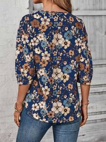 EMERY ROSE Summer Going Out Tops Women Women Blouses - Navy Blue - View 2