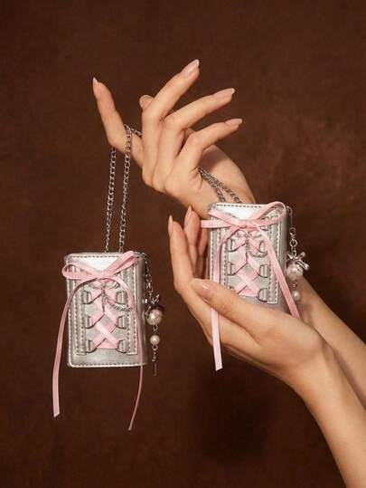 Joivida PU皮钱包，钥匙包，蝴蝶结钱包，时尚商务钱包，情人节、生日、新年送给家人、朋友的完美礼物