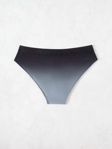 ZELFYO Men's Gradient Color Triangle Swim Trunks For Beach & Vacation - Grey - View 2