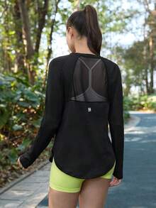 SHEIN In My Nature t-shirt de sport à manches longues, respirant et décontracté pour femmes, printemps/été - Multicolore - Voir 6