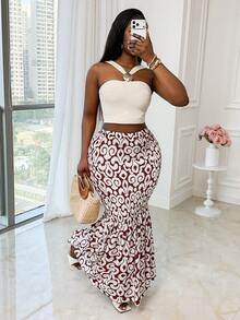 Xyvia Đầm nữ cao cấp màu đỏ tía và trắng, thiết kế dáng đuôi cá, thắt eo, thanh lịch, phong cách boho chic, thích hợp cho lễ hội miền Tây, thích hợp cho Ngày động, Lễ Phục sinh, du lịch, kỳ nghỉ, phong cách đường phố, thiết kế thời trang thiết yếu mùa xuân/hè, đầm nữ đa năng, thanh lịch. - Nhiều màu - Xem 6